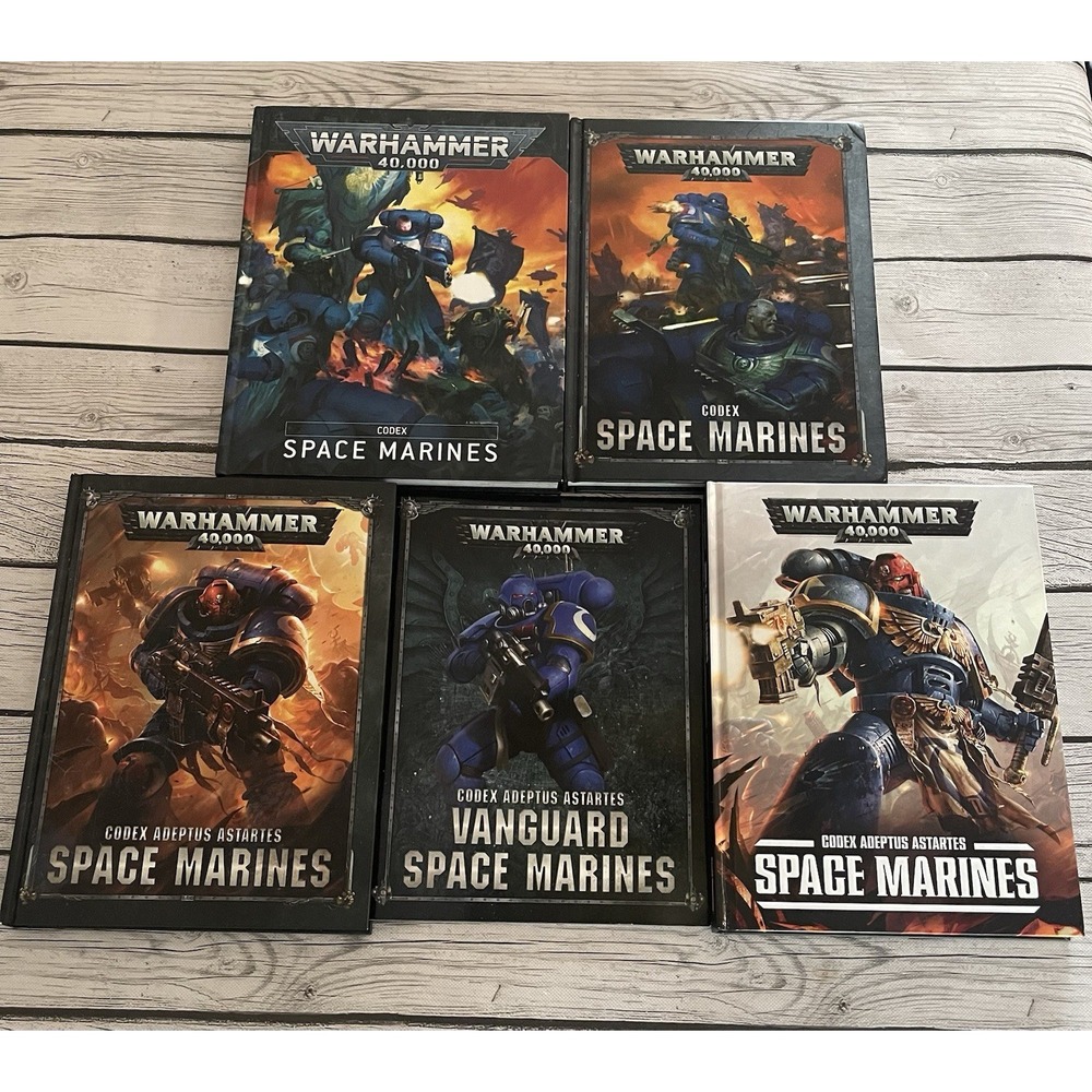 Games Workshop Warhammer 40K Space Marines Codex Book Lot Of 5 EUC